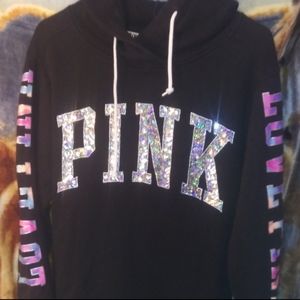 PINK Bling watercolor hoodie